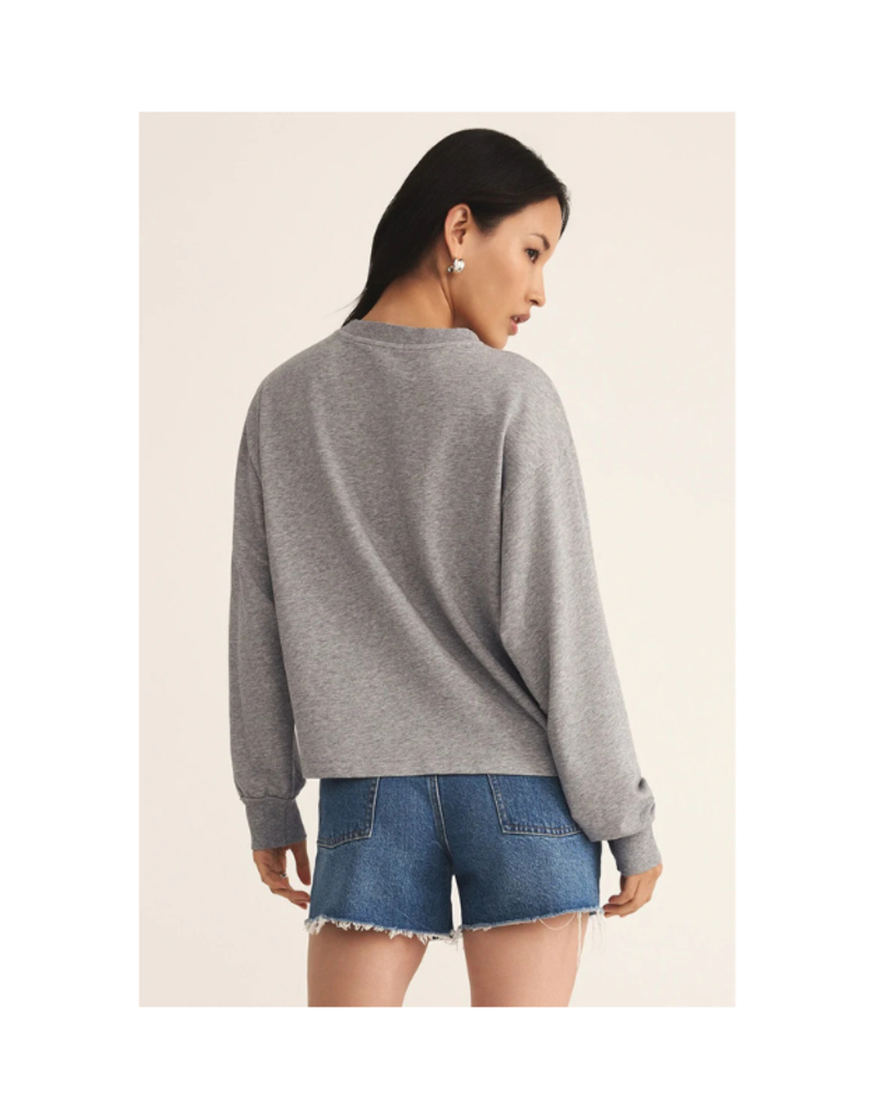 Z Supply Ellis Sweatshirt in Classic Heather Grey by Z Supply