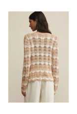 Z Supply Azura Stripe Crochet Top in Panna Cotta by Z Supply