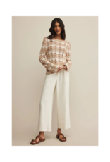Z Supply Azura Stripe Crochet Top in Panna Cotta by Z Supply