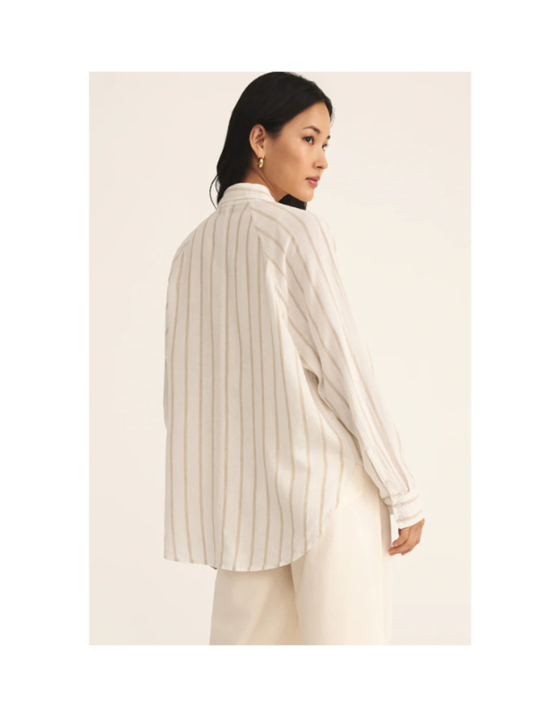 Z Supply The Perfect Linen Top in Cement by Z Supply