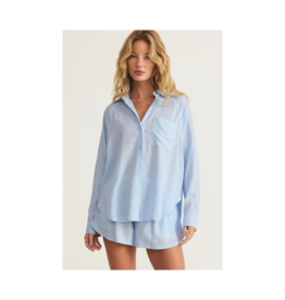 Z Supply The Perfect Linen Top in Salt Water by Z Supply