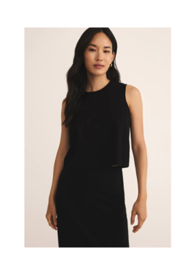 Z Supply Sloane Jersey Muscle Tank in Black by Z Supply
