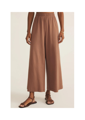 Z Supply Scout Jersey Crop Flare Pant in Teakwood by Z Supply