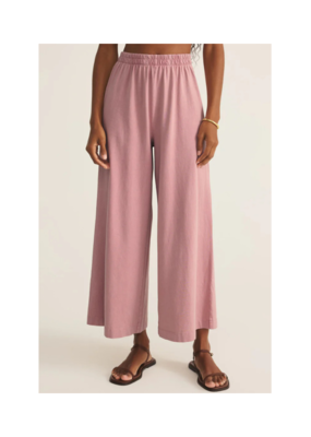Z Supply Scout Jersey Crop Flare Pant in Pink Smoke by Z Supply