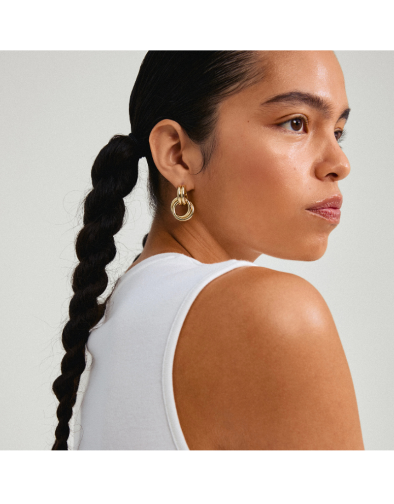 PILGRIM Agni Earrings in Gold by Pilgrim