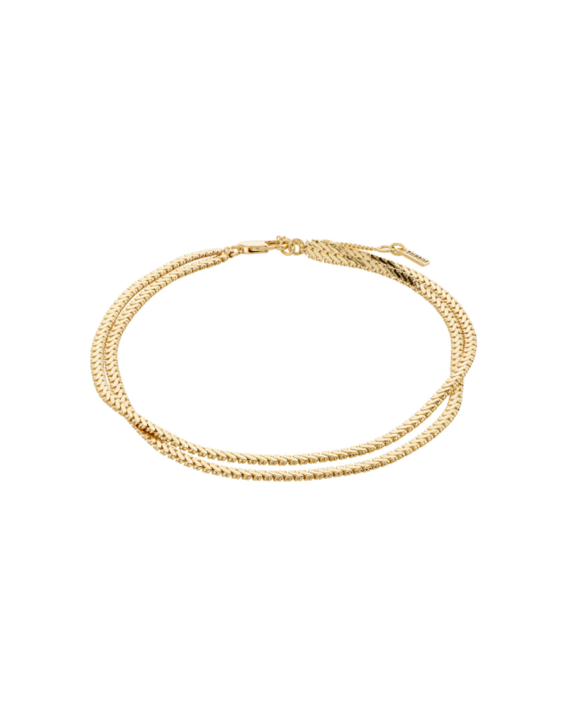 PILGRIM Jelona Anklet in Gold by Pilgrim