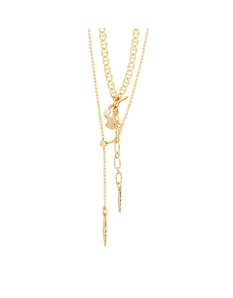 PILGRIM Breeze Necklace 2-in-1 Gold by Pilgrim