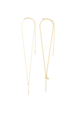 PILGRIM Breeze Necklace 2-in-1 Gold by Pilgrim