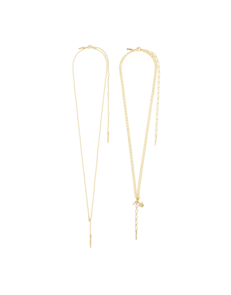 PILGRIM Breeze Necklace 2-in-1 Gold by Pilgrim