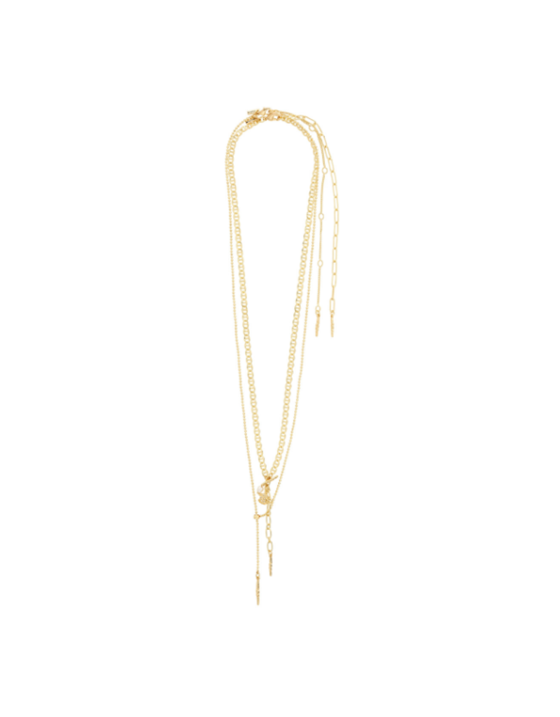 PILGRIM Breeze Necklace 2-in-1 Gold by Pilgrim