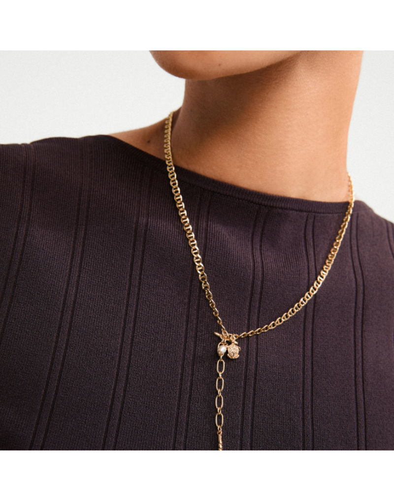 PILGRIM Breeze Necklace 2-in-1 Gold by Pilgrim