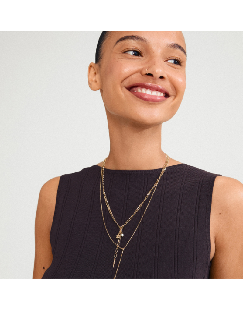 PILGRIM Breeze Necklace 2-in-1 Gold by Pilgrim