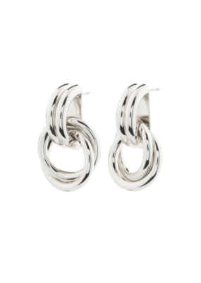 PILGRIM Agni Earrings in Silver by Pilgrim