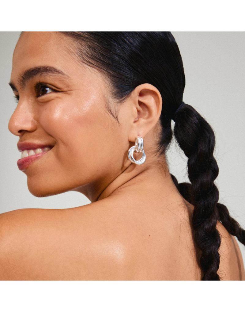 PILGRIM Agni Earrings in Silver by Pilgrim