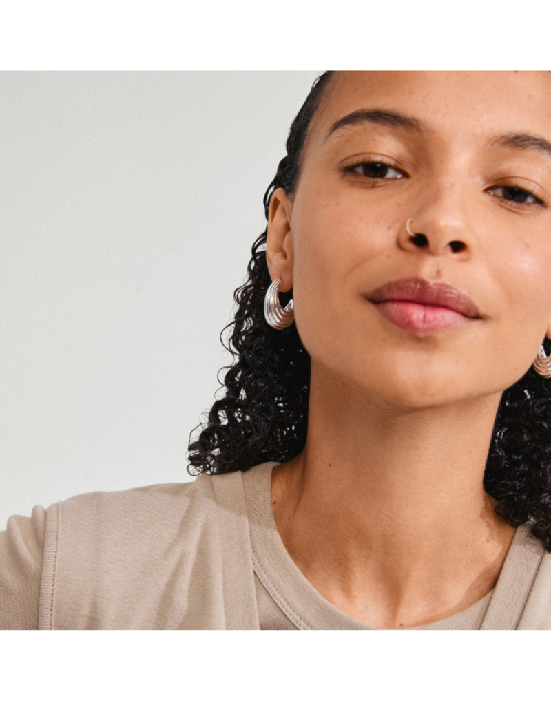 PILGRIM Asle Earrings in Silver by Pilgrim
