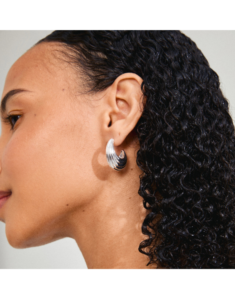 PILGRIM Asle Earrings in Silver by Pilgrim