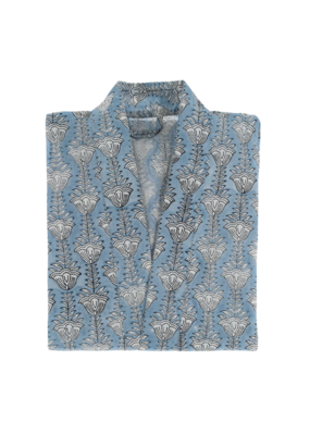 Indaba Trading Bluebell Block Print Robe