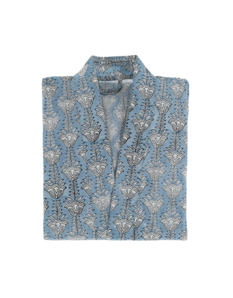 Indaba Trading Bluebell Block Print Robe