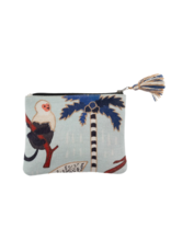 Indaba Trading Tropical Monkey Embroidered Pouch