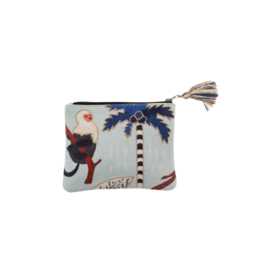 Indaba Trading Tropical Monkey Embroidered Pouch