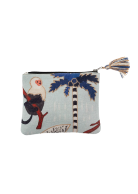Indaba Trading Tropical Monkey Embroidered Pouch
