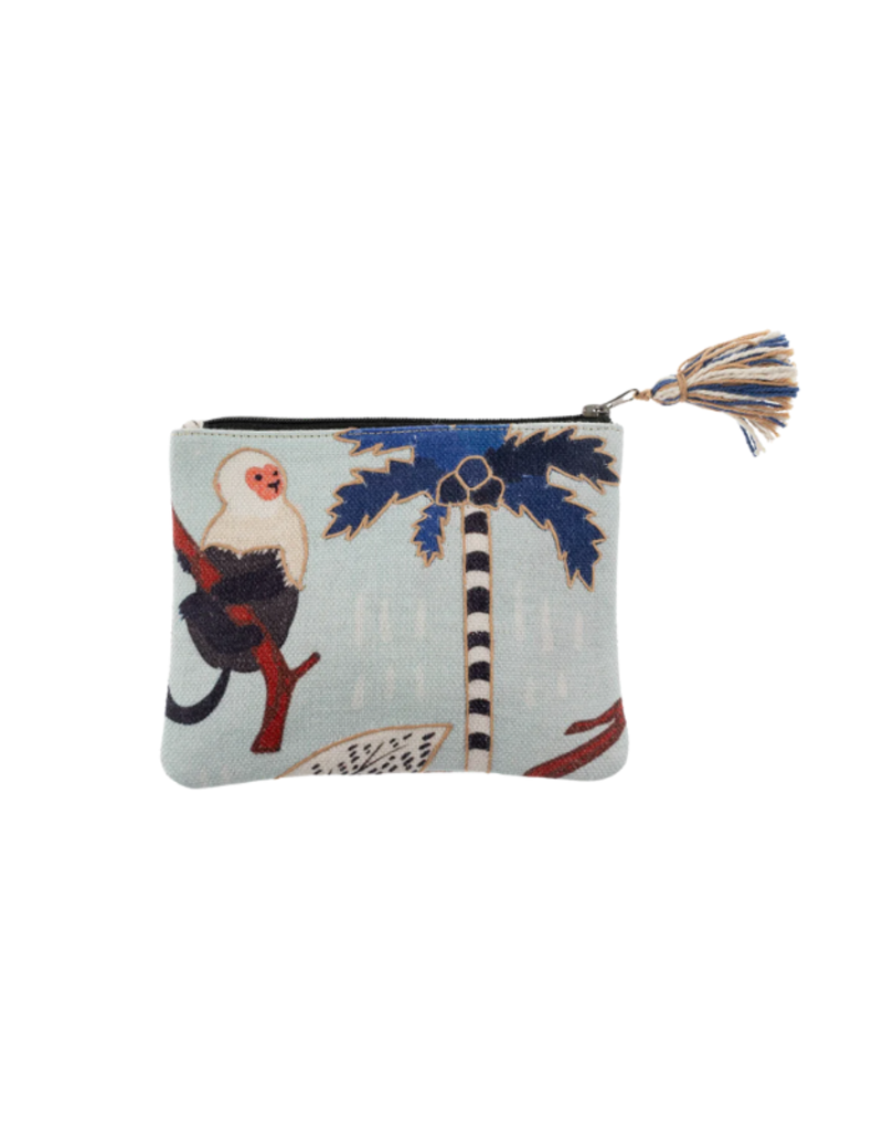 Indaba Trading Tropical Monkey Embroidered Pouch