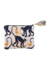 Indaba Trading Monkey Around Embroidered Pouch