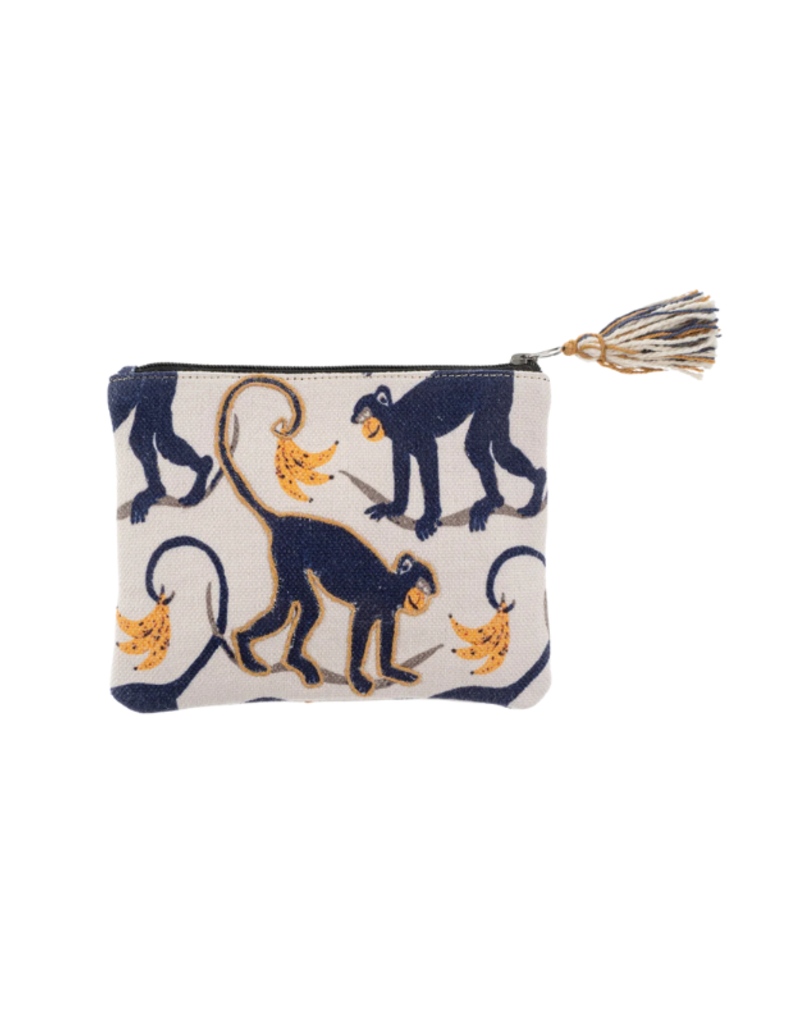 Indaba Trading Monkey Around Embroidered Pouch