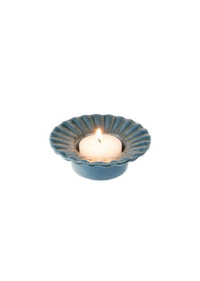 Indaba Trading Poppy Tealight Holder in Blue