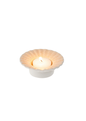 Indaba Trading Poppy Tealight Holder in Cream