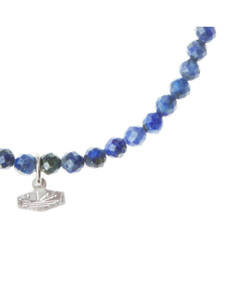 Scout Lapis/Silver Mini Faceted Stone Bracelet by Scout