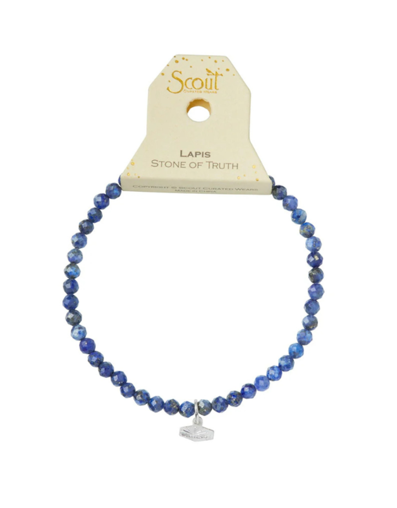 Scout Lapis/Silver Mini Faceted Stone Bracelet by Scout