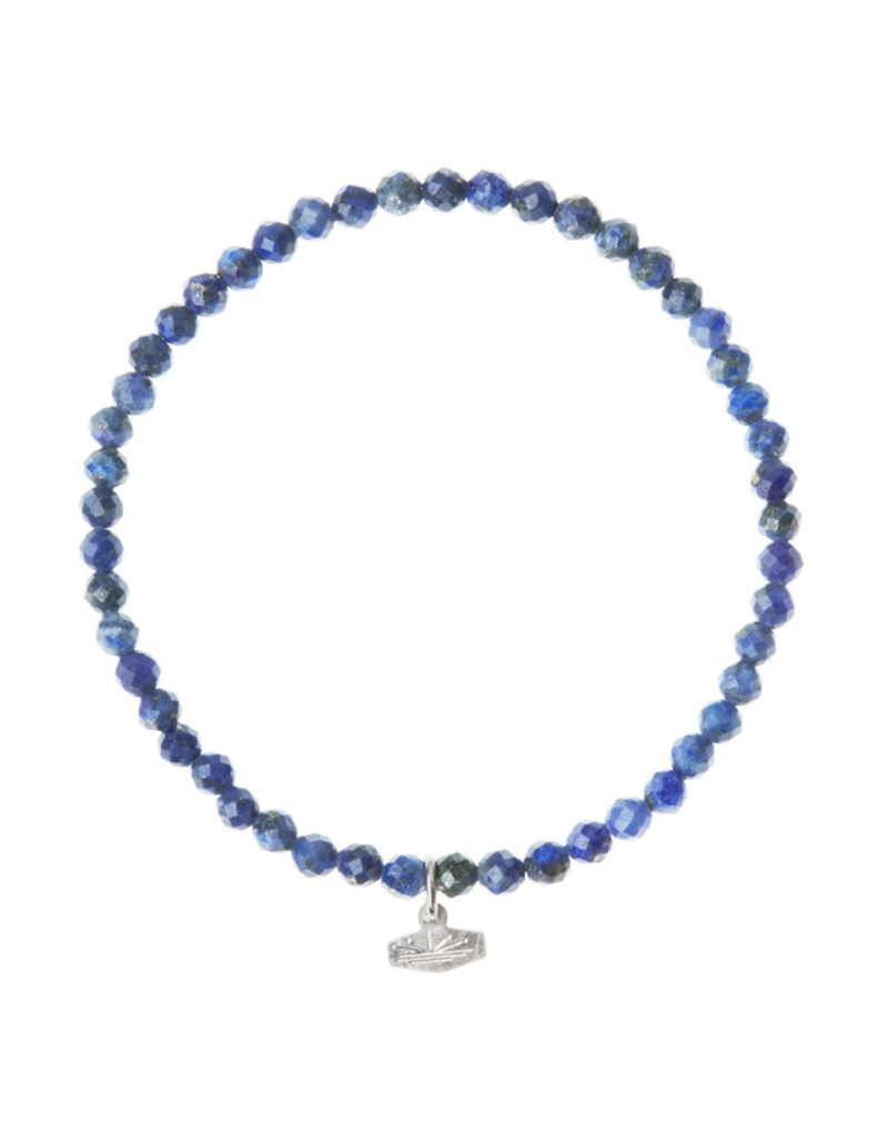 Scout Lapis/Silver Mini Faceted Stone Bracelet by Scout