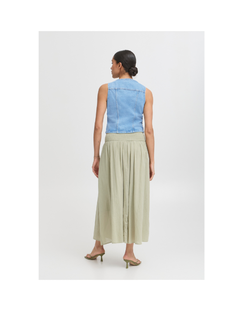 b.young Kallie Denim Vest in Light Blue by b.young