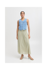 b.young Kallie Denim Vest in Light Blue by b.young