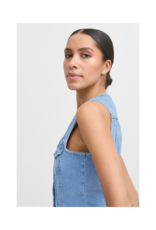 b.young Kallie Denim Vest in Light Blue by b.young