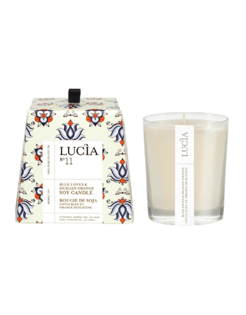 Lucia Lucia 50hr Soy Candle Blue Lotus & Orange