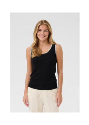 Cream Ribba Tank Top in Black by Cream