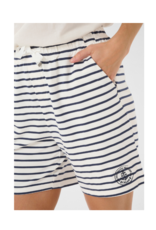 Cream Sin Stripe Shorts Snowwhite Navy - The Art of Home