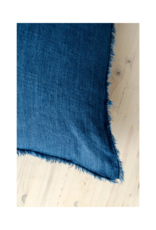 Indaba Trading Lina Linen Pillow in Cobalt 24"