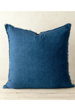 Indaba Trading Lina Linen Pillow in Cobalt 24"