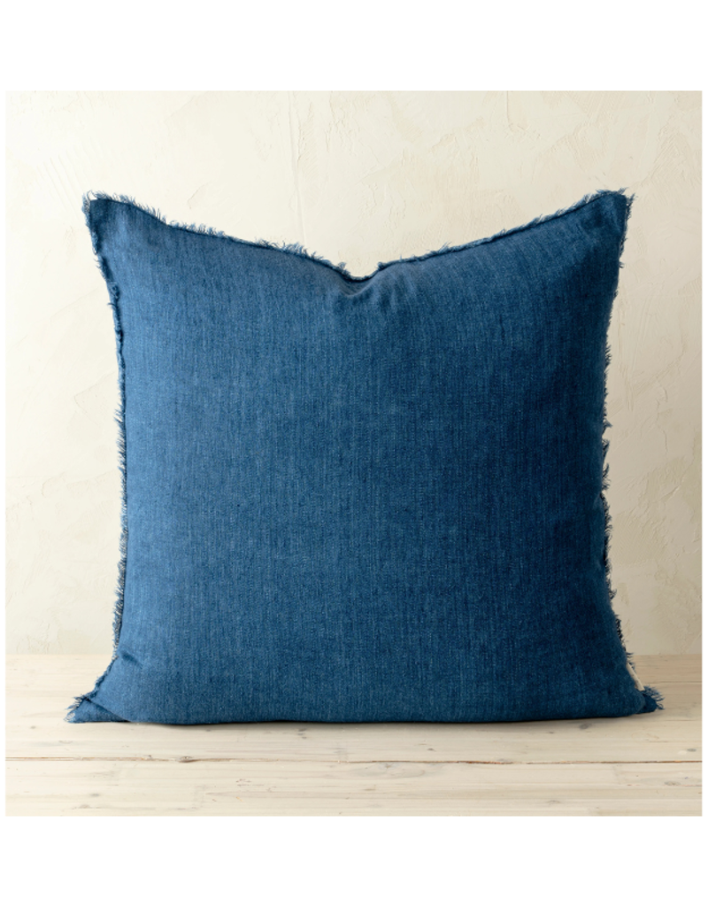 Indaba Trading Lina Linen Pillow in Cobalt 24"