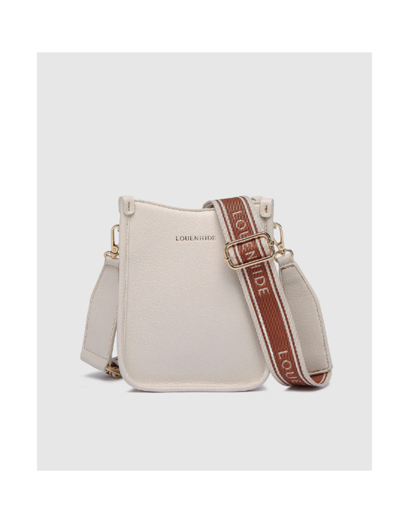 Louenhide Parker Logo Strap Crossbody Bag in Vanilla by Louenhide