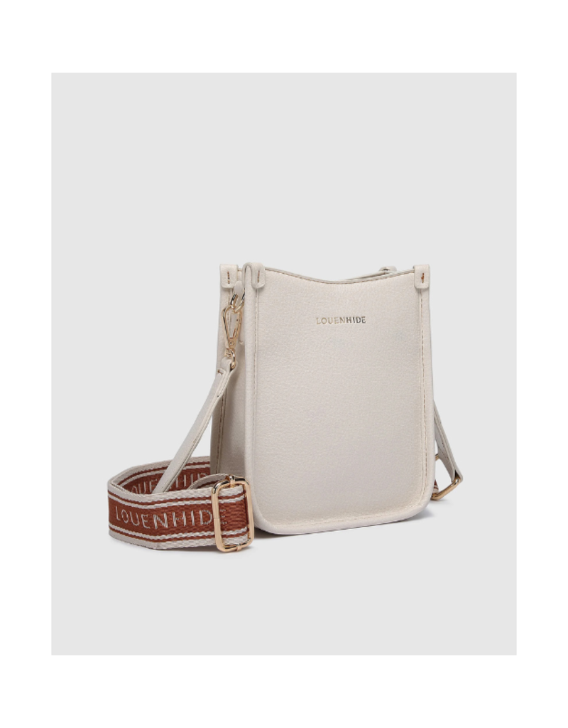 Louenhide Parker Logo Strap Crossbody Bag in Vanilla by Louenhide