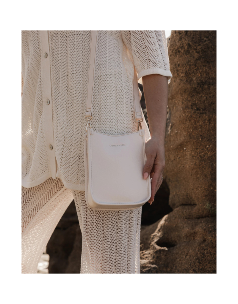 Louenhide Parker Logo Strap Crossbody Bag in Vanilla by Louenhide