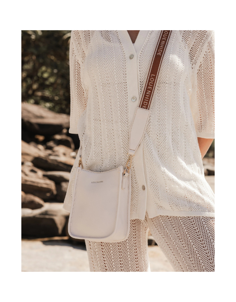 Louenhide Parker Logo Strap Crossbody Bag in Vanilla by Louenhide