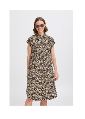 b.young Falakka Shirt Dress in Leopard by b.young