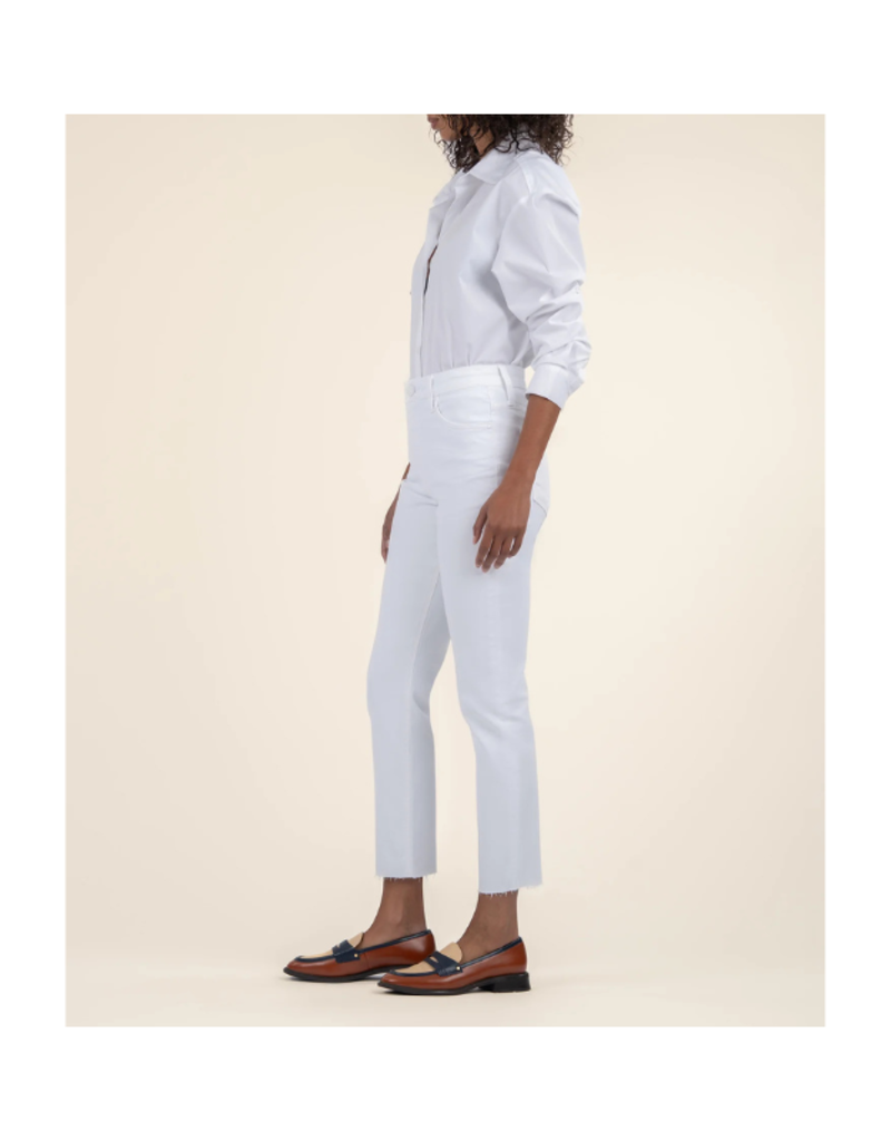Kut from the Kloth Rachael High Rise Mom Jean in Raw Optic White by Kut from the Kloth
