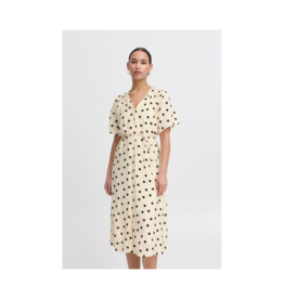 ICHI Tadita Dress in Birch Dot by ICHI