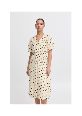 ICHI Tadita Dress in Birch Dot by ICHI